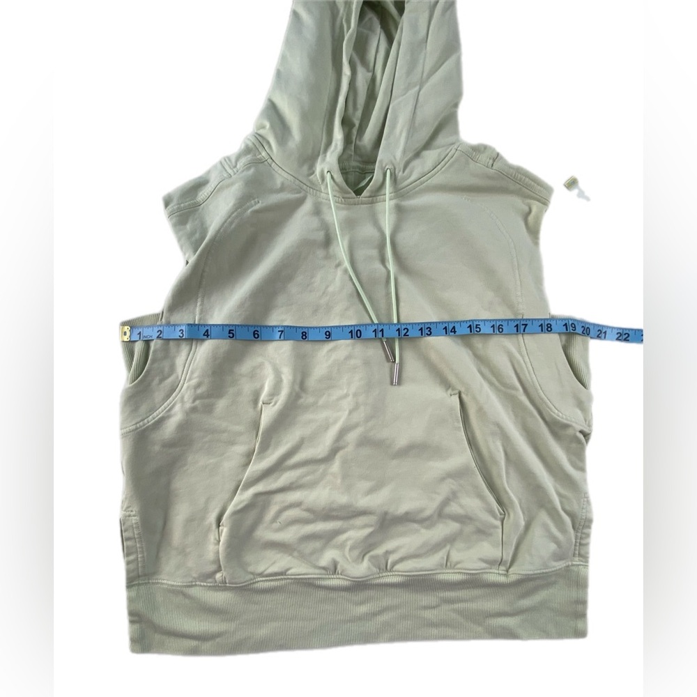 Lululemon French Terry Sleeveless Hoodie Kohlrabi Green size 4 - Picture 6 of 10